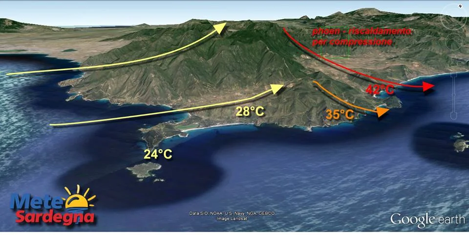 11182065 843740135708491 4188643622141661216 n - 42°C a Costa Rei, 24°C a Capo Carbonara: perchè tanta differenza in 15km?