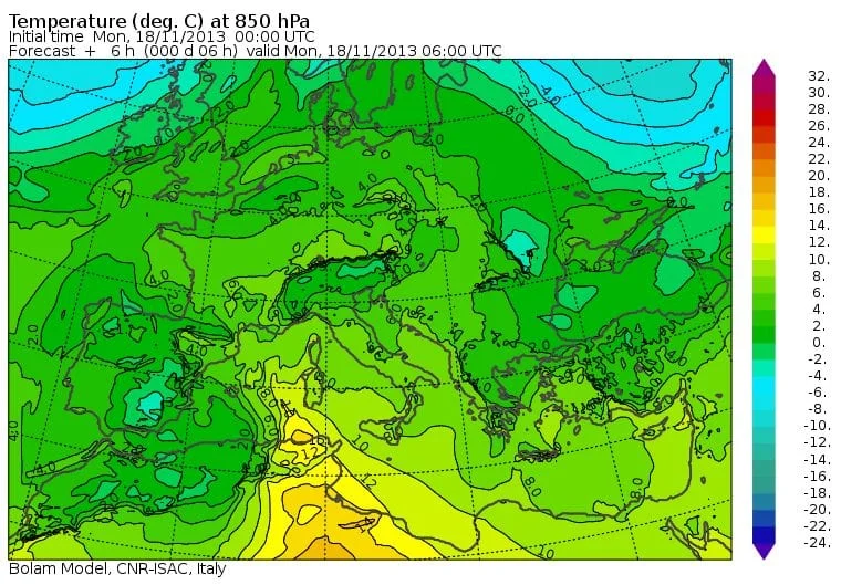 4 - Analisi meteorologica dell’evento alluvionale del 18 novembre 2013 in Sardegna