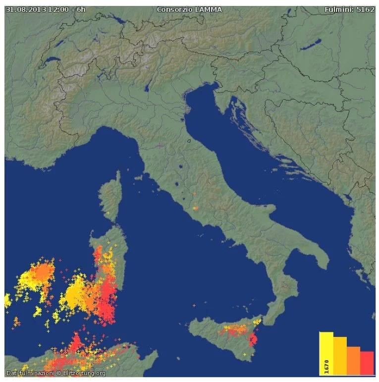 81 - Violento MCS investe Cagliari il 31 agosto 2013: nuovo evento di Flash flood