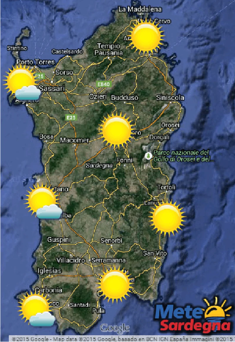 prevsard - Vento e gran sole protagonisti del meteo weekend