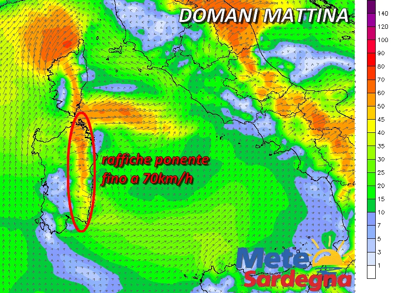 wgust 18 - Da mercoledì notte vento in rinforzo e venerdì raffiche a 100km/h!