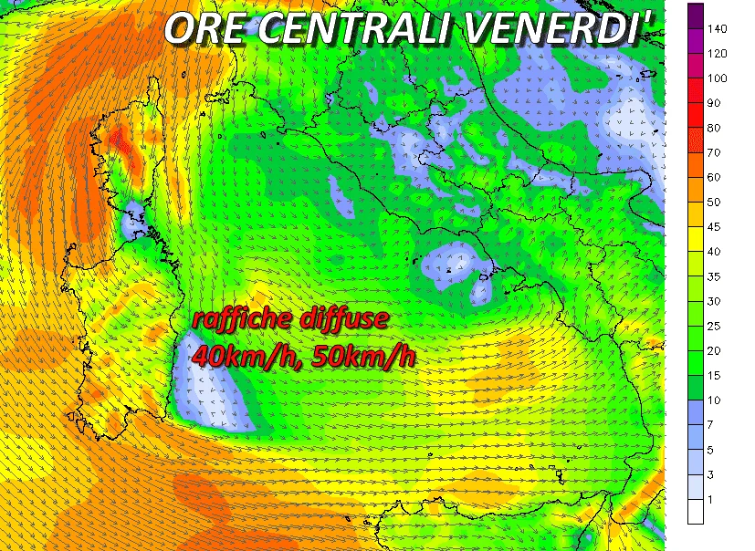 wgust 26 - Maestrale assoluto protagonista: raffiche fino a sabato!