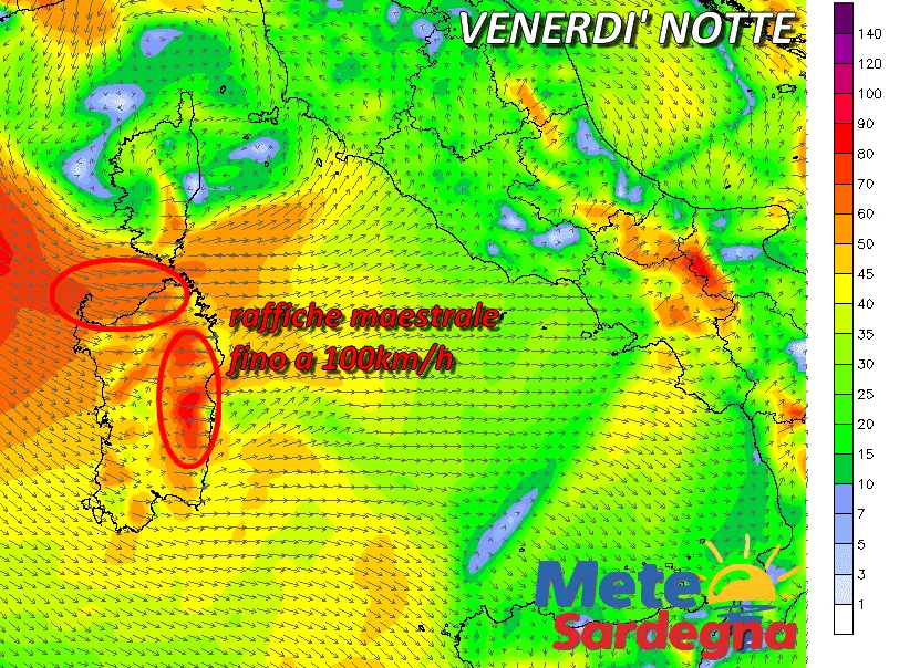 wgust 60 - Da mercoledì notte vento in rinforzo e venerdì raffiche a 100km/h!