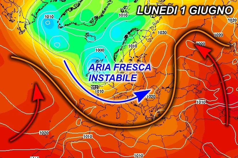 z500 1201 - All'orizzonte una nuova parentesi di temporali pomeridiani