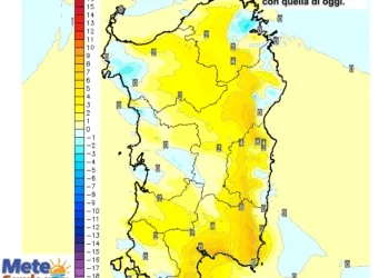 Diff temperature1 350x250 - Domenica maestrale bollente sul Sarrabus e Cagliaritano: attesi 35°C!