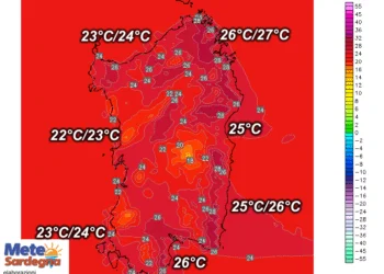 heatindexmax24h 36 350x250 - Convergenza maestrale-scirocco darà una mano ai temporali