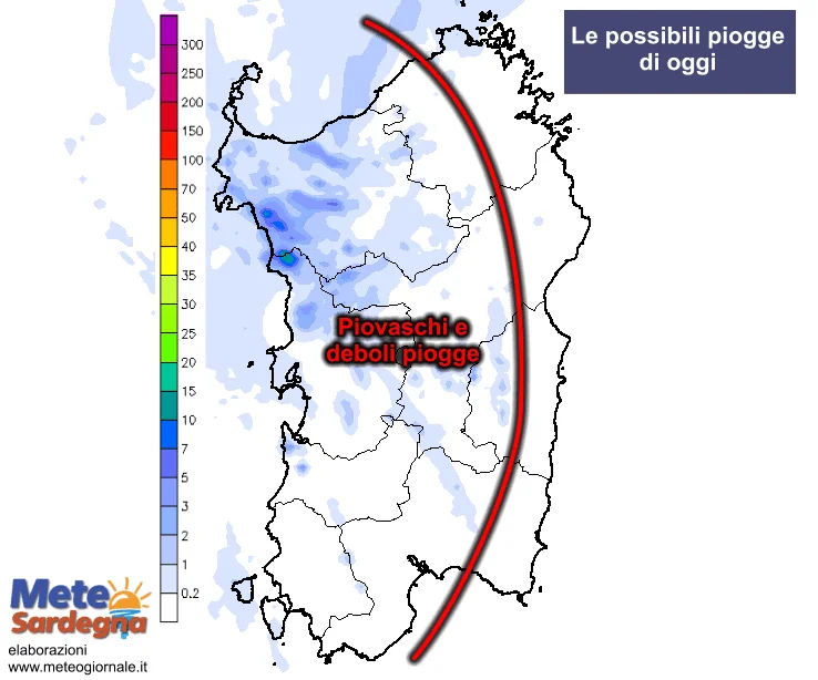 piogge13 - Oggi primi cenni di cambiamento meteo