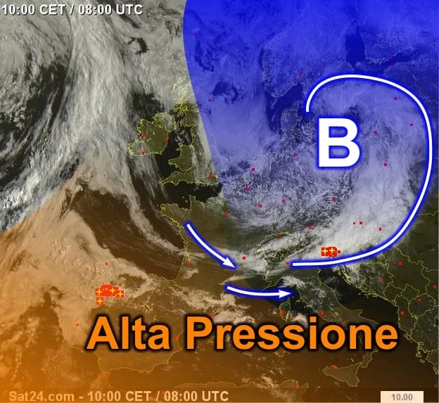 sat6 - Impulso d'aria fresca da nord sta per raggiungerci