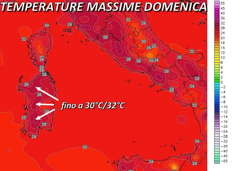 t2m 84 - Temporali si, ma il week end sarà caldo!