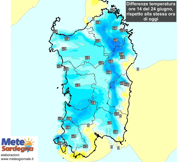 temperature13 - Non solo temporali: domani temperature in calo