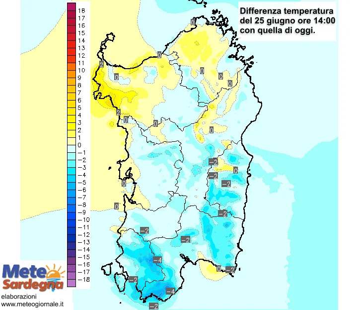 temperature15 - Giovedì temperature in netto calo nel cagliaritano