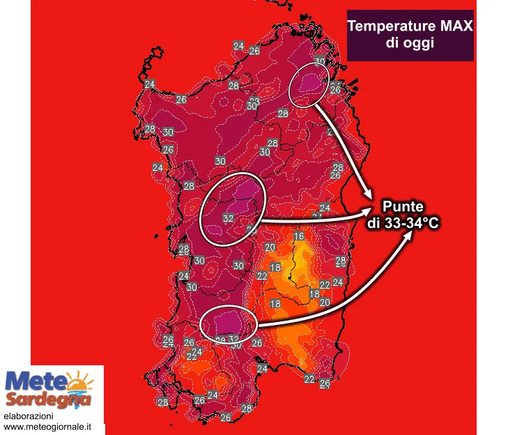 temperature3 - Temporali, si, ma anche gran caldo!