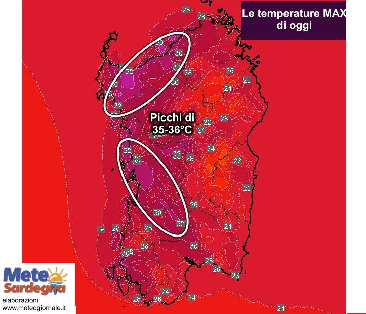 temperature8 - Via i temporali, resteranno gran caldo e Scirocco