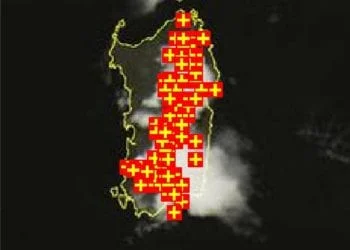 temporali 350x250 - Forti temporali nell'entroterra Sassarese visti dalla webcam di Alghero