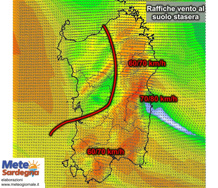 vento1 - Oggi Maestrale protagonista, in forze da stasera