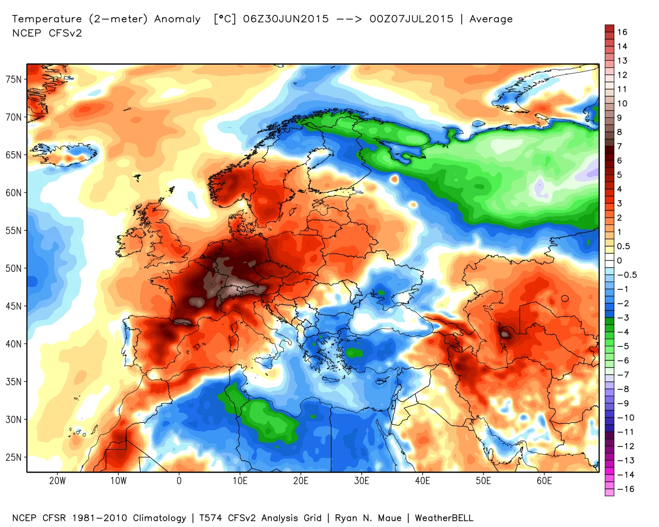 Anomalie termiche1 - I dati sul caldo mostruoso della prima settimana di luglio