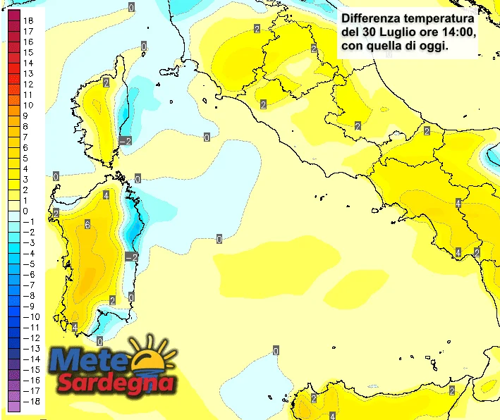 Differenza temperature - Confermato il violento aumento delle temperature