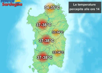 Indice di calore 350x250 - Bolla rovente sahariana ormai sulla Sardegna