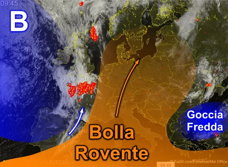 MeteoSat 1 - Bolla rovente sahariana ormai sulla Sardegna