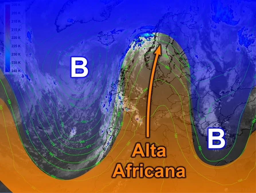 Meteosat - Anticiclone Africano: dalla Sardegna alla Scandinavia!