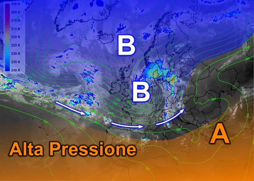 Meteosat7 - Vento in rinforzo? E' colpa di una perturbazione