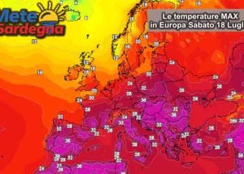 Temperature Europa1 350x250 - Aria prossima alla saturazione lungo le coste!