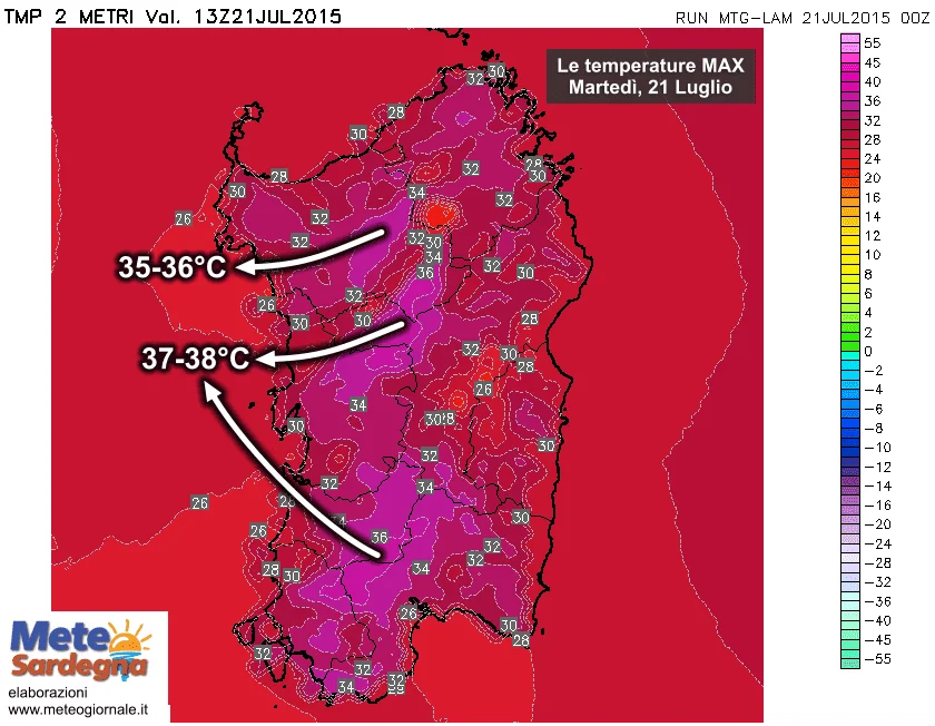 Temperature massime12 - Cali termici si, ma non per tutti: anche oggi picchi di 38°C