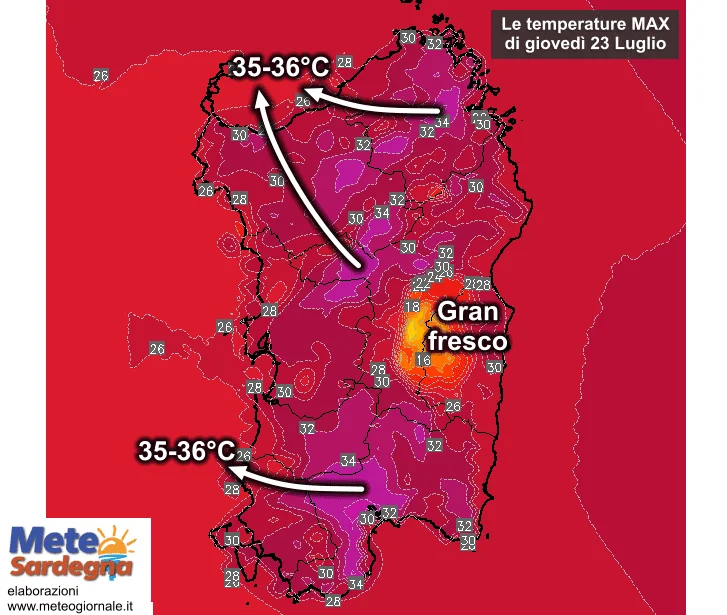 Temperature massime14 - Temperature di oggi: tra gran caldo e clima autunnale