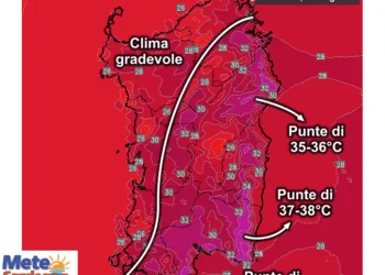 Temperature massime18 350x250 - In arrivo una calda notte sul sud Sardegna