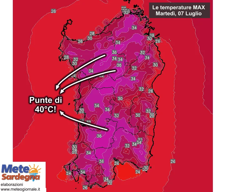 Temperature massime2 - Non se ne esce: anche oggi caldo infernale