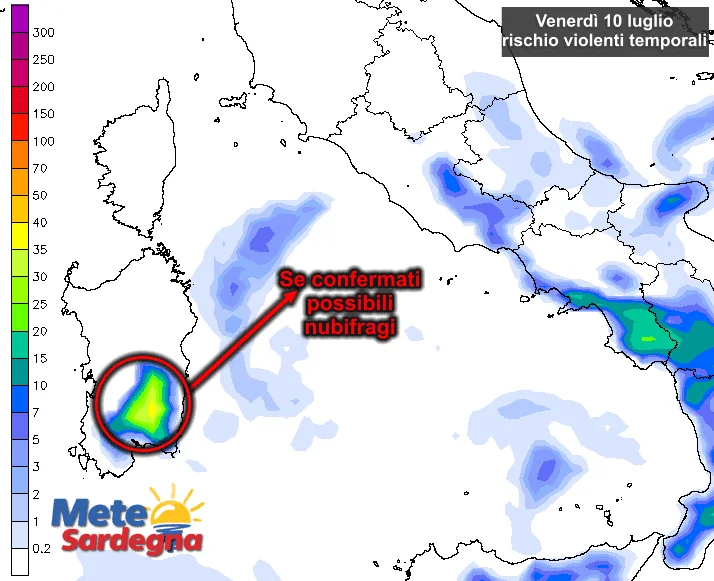 Temporali 10 Luglio - Attenzione a venerdì: potrebbero scatenarsi super temporali