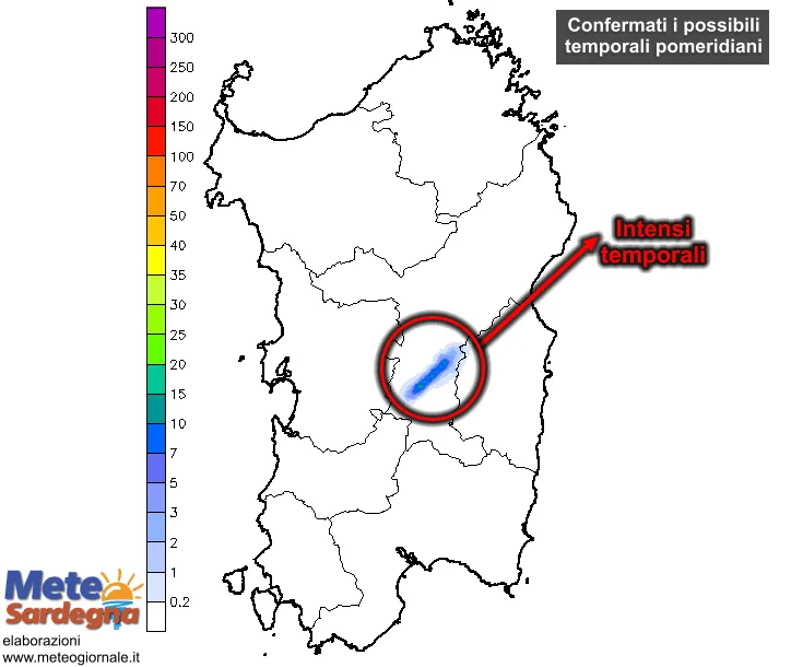 Temporali pomeridiani - Confermiamo i possibili temporali pomeridiani