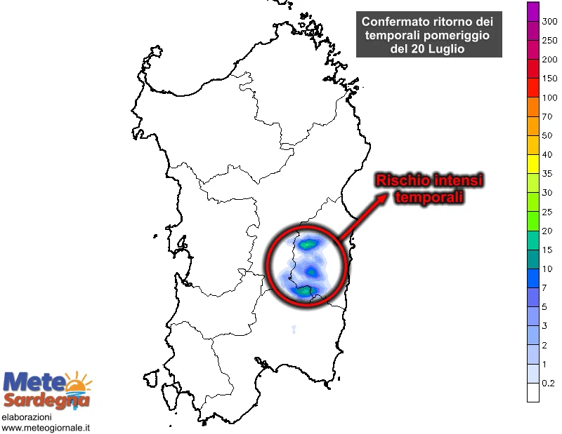 Temporali pomeridiani2 - Confermato il ritorno dei temporali oggi pomeriggio