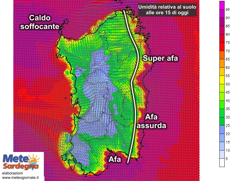 Umidità relativa - Caldo opprimente: ecco dove l'afa picchierà duro