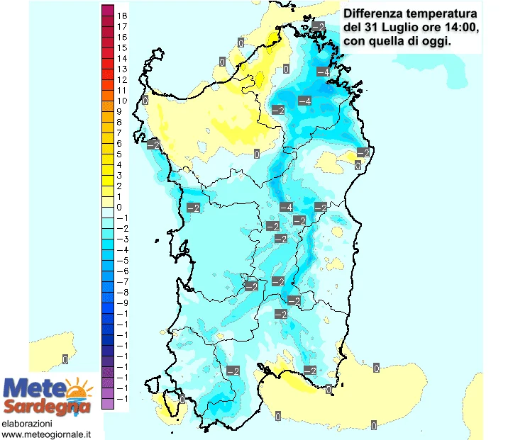 Variazioni termiche3 - Buone notizie: domani, venerdì, temperature in calo