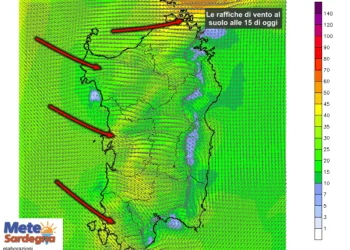 Vento 350x250 - Forte calo delle temperature, ma non ovunque: caldo a est