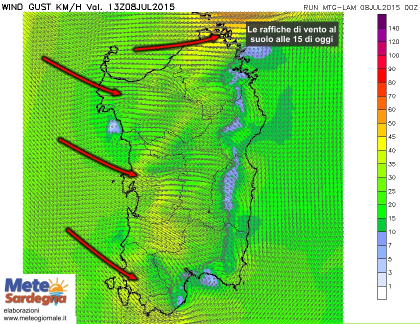 Vento - Ecco perché farà più caldo a est e nel cagliaritano