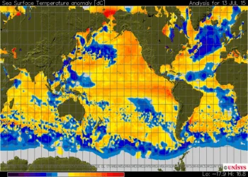 sst anom 350x250 - Umidità in crescita: più nubi sulle coste