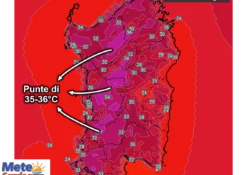 temperature 350x250 - Bolla rovente sahariana ormai sulla Sardegna