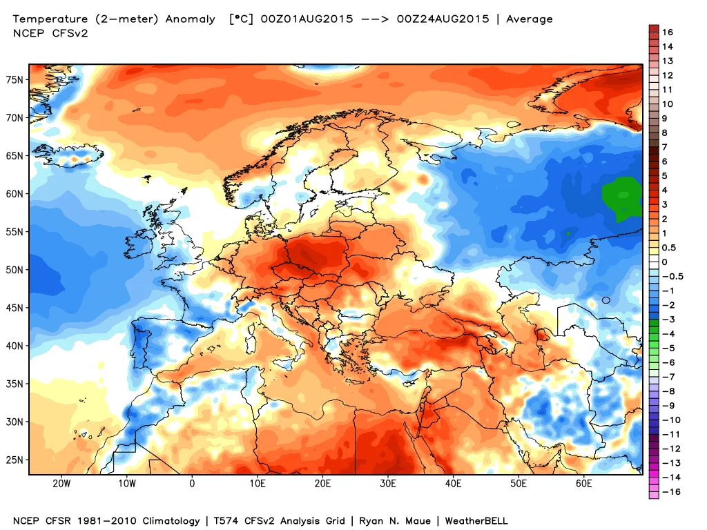 Anomalie termiche1 - Le temperature di agosto rientrano nella norma. O giù di lì