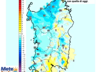 Differenza temperatura 350x250 - Possibili temporali nel Sarrabus-Gerrei e in Ogliastra