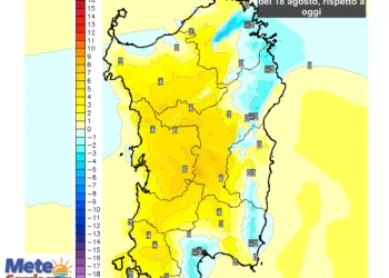 Differenze termiche 350x250 - Oggi un po' di caldo in Campidano. Clima gradevole altrove