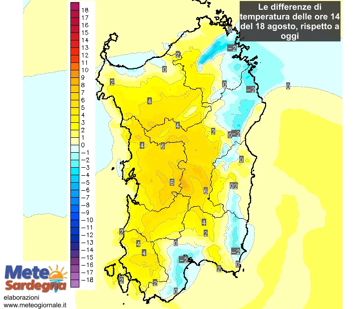 Differenze termiche - Martedì forti variazioni di temperatura