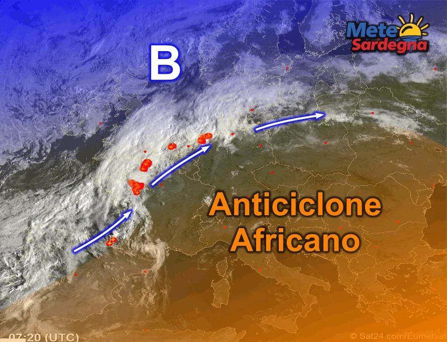 Meteosat1 - Dove si trova la perturbazione che porterà il cambiamento?