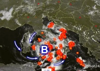 Meteosat4 350x250 - Temporale in azione a nord est di Cagliari