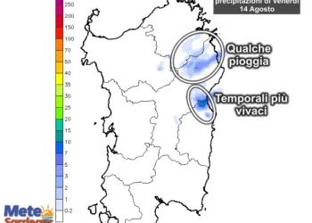 Precipitazioni2 350x250 - Possibili rovesci sparsi tra sabato notte e domenica