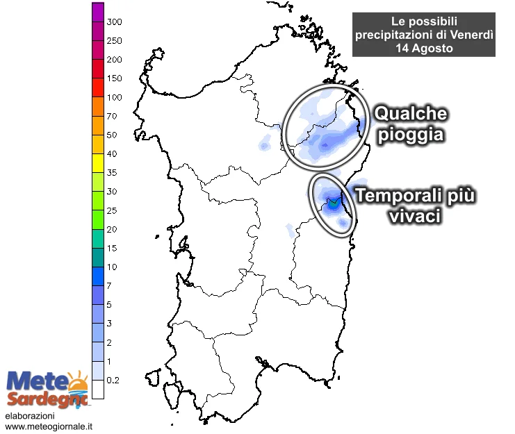 Precipitazioni2 - Confermata la possibilità di qualche temporale