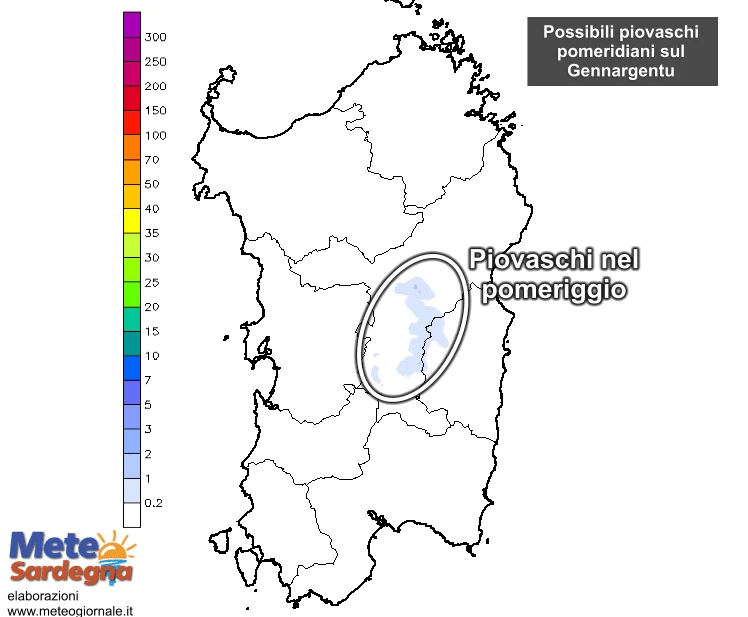 Precipitazioni5 - Possibili isolati piovaschi pomeridiani sul Gennargentu