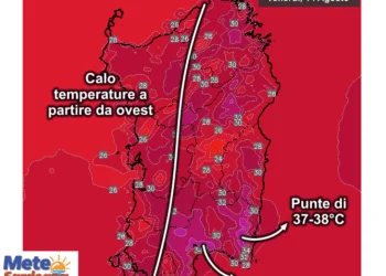 Temperature massime10 350x250 - Possibili rovesci sparsi tra sabato notte e domenica