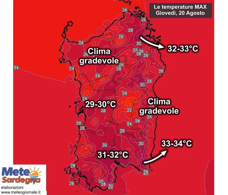 Temperature massime13 - Un'altra giornata di temperature gradevoli